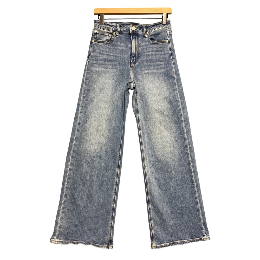 Quince Wide Leg Jeans Women 28 Blue High Rise Organic Cotton Casual Minimalist